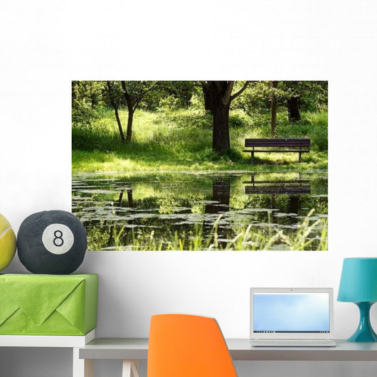 Bank Countryside Pond Wall Decal