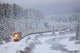 A Canadian Pacific Train Travels Along The Alberta Highway 1A Wall Mural