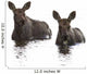 Two Young Moose In A Pond Along The Dempster Highway Wall Decal