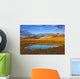 Setting Sun, Tundra And A Pond Wall Mural