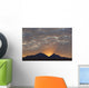 Early Morning Sunlight Shining From Behind A Mountain Wall Mural