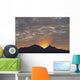 Early Morning Sunlight Shining From Behind A Mountain Wall Mural