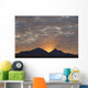 Early Morning Sunlight Shining From Behind A Mountain Wall Mural
