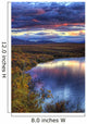 Hdr Of Sunset Over Two Moose Lake Along The Dempster Highway Wall Mural