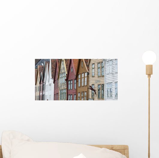 Colourful Houses In A Row Wall Mural