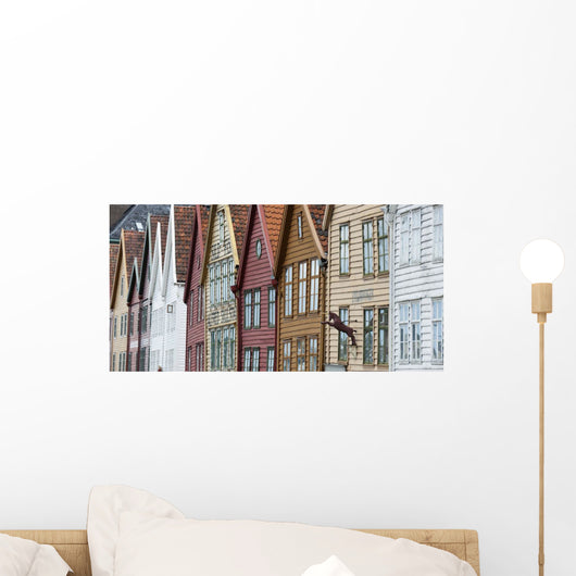Colourful Houses In A Row Wall Mural