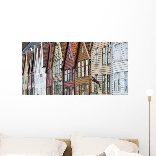 Colourful Houses In A Row Wall Mural