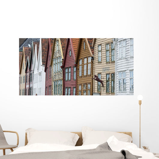 Colourful Houses In A Row Wall Mural