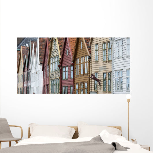 Colourful Houses In A Row Wall Mural