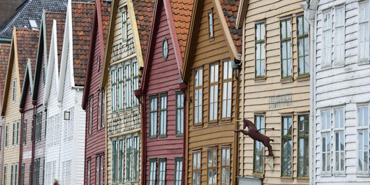 Colourful Houses In A Row Wall Mural