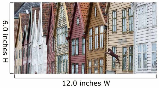 Colourful Houses In A Row Wall Mural