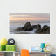 Mist Surrounding Rocks In The Ocean At The Coast At Sunset Wall Mural