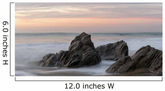 Mist Surrounding Rocks In The Ocean At The Coast At Sunset Wall Mural
