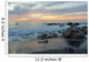 Water Washing Up On The Beach Around The Rocks At Sunset Wall Mural