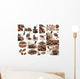 Collage with Coffee Beans photos. Wall Mural