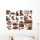 Collage with Coffee Beans photos. Wall Mural