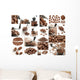 Collage with Coffee Beans photos. Wall Mural