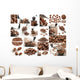Collage with Coffee Beans photos. Wall Mural