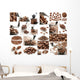 Collage with Coffee Beans photos. Wall Mural