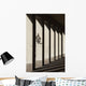 Shadows Cast By Sunlight Shining On Pillars And A Lantern Wall Mural