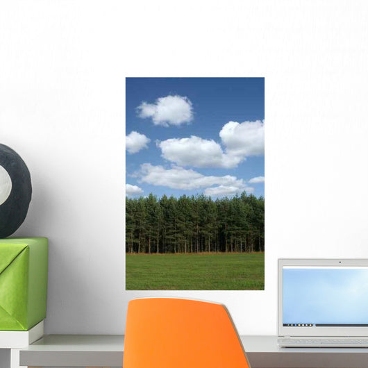 Tree Line with Cumulus Wall Decal