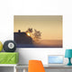 Sunlight Shining Behind A House In A Rural Area Wall Mural