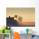 Sunlight Shining Behind A House In A Rural Area Wall Mural