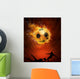 Hot soccer ball on the speed in fires flame Wall Mural