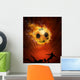 Hot soccer ball on the speed in fires flame Wall Mural