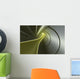 Computer Generated Strands Coming From A Tunnel In Yellow And Grey Wall Mural