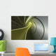 Computer Generated Strands Coming From A Tunnel In Yellow And Grey Wall Mural