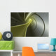 Computer Generated Strands Coming From A Tunnel In Yellow And Grey Wall Mural