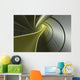 Computer Generated Strands Coming From A Tunnel In Yellow And Grey Wall Mural