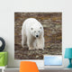 A Polar Bear Walking On The Tundra Wall Mural
