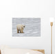 A Polar Bear Walking On The Frozen Hudson Bay Wall Mural