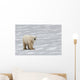 A Polar Bear Walking On The Frozen Hudson Bay Wall Mural