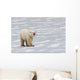 A Polar Bear Walking On The Frozen Hudson Bay Wall Mural