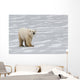 A Polar Bear Walking On The Frozen Hudson Bay Wall Mural
