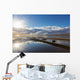 A Dock Leading Out Into The Lake At Sunrise Wall Mural