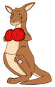 Kangaroo boxer, boxing, boxing gloves, Australia Wall Decal
