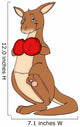 Kangaroo boxer, boxing, boxing gloves, Australia Wall Decal