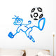 Doodle Guyz Soccer Football Wall Decal