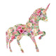 Floral Silhouette Unicorn Peony Wall Decal