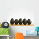 A Row Of Avocados Standing Upright On A Wooden Board Wall Mural