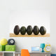 A Row Of Avocados Standing Upright On A Wooden Board Wall Mural