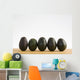 A Row Of Avocados Standing Upright On A Wooden Board Wall Mural