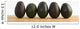 A Row Of Avocados Standing Upright On A Wooden Board Wall Mural