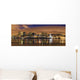 Downtown Skyline Panorama Dusk Wall Decal