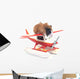 Plane-Ridding Guinea Pig Wall Decal