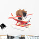 Plane-Ridding Guinea Pig Wall Decal